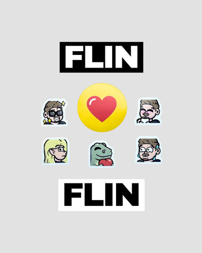 FLIN Sticker Pack (8 pcs)